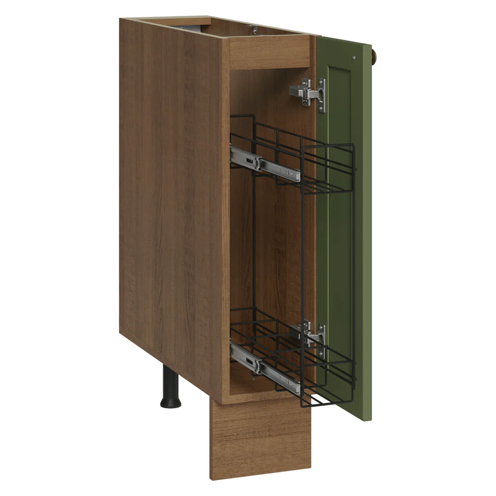 Bajo Mesada Especiero 20 cm 1 Puerta (Sin Mesada) Marrón/Verde Vik - Image 3