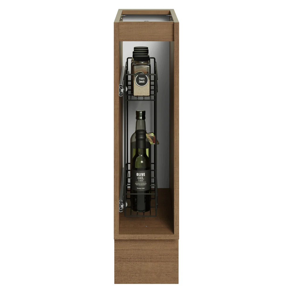 Bajo Mesada Especiero 20 cm 1 Puerta (Sin Mesada) Marrón/Verde Vik - Image 4