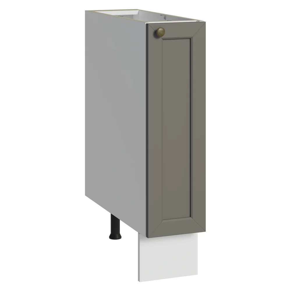 Bajo Mesada Especiero 20x60 cm 1 Puerta (Sin Mesada) Blanco/Gris Vik