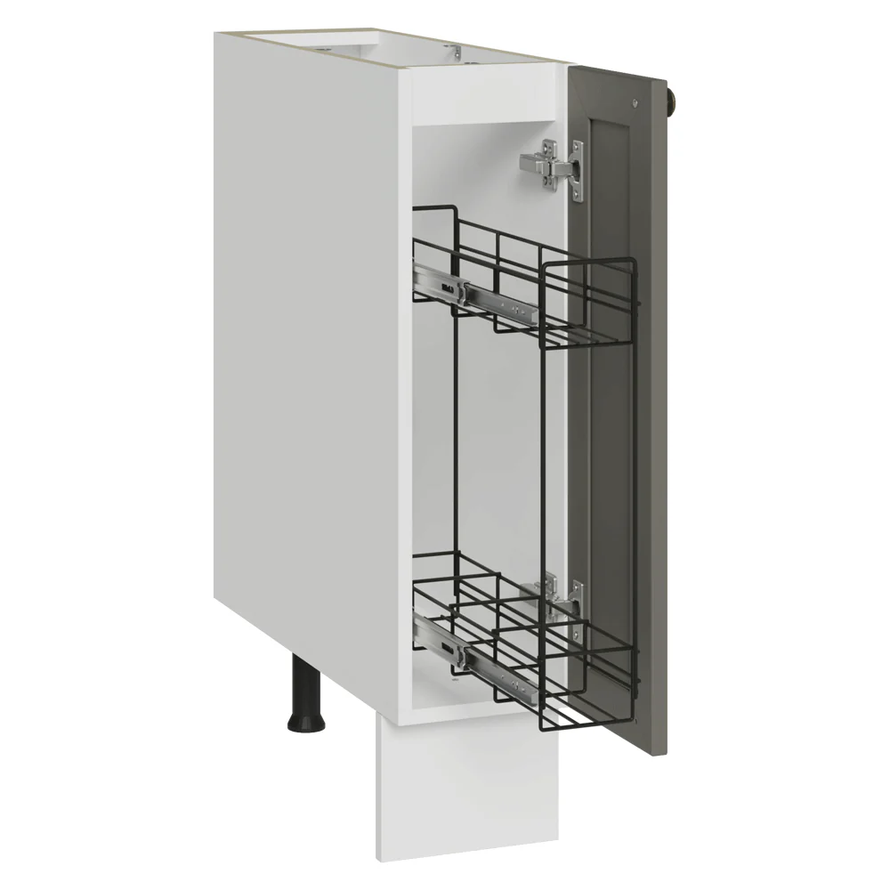 Bajo Mesada Especiero 20x60 cm 1 Puerta (Sin Mesada) Blanco/Gris Vik - Image 3