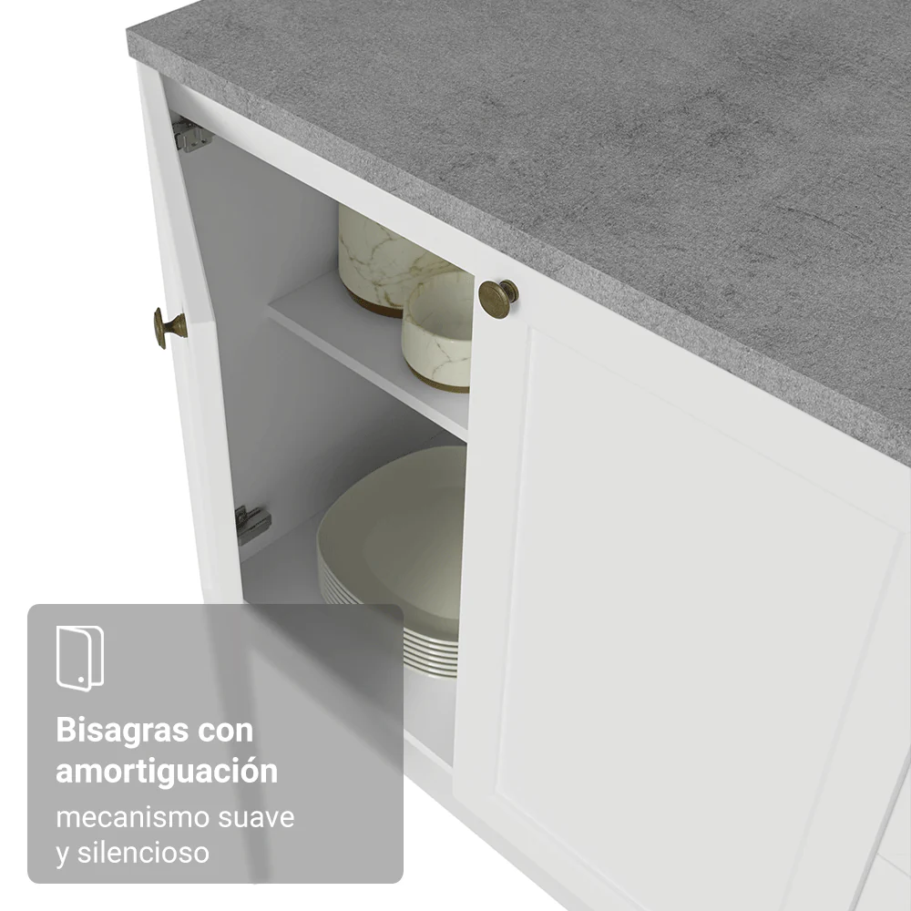 Bajo Mesada esquinero 1 Puerta Blanco Vik Madesa - Image 8
