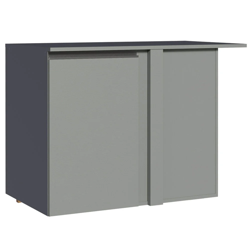 Bajo Mesada Esquinero 1 Puerta Sin Patas Nice Gris