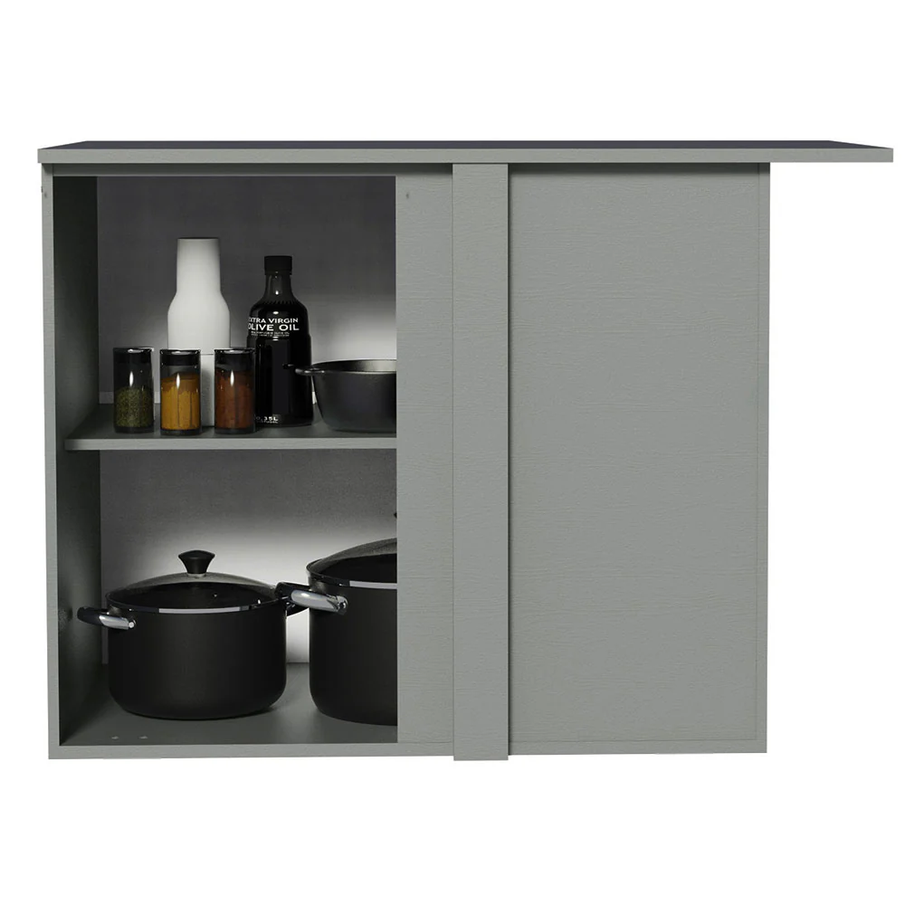 Bajo Mesada Esquinero 1 Puerta Sin Patas Nice Gris - Image 4
