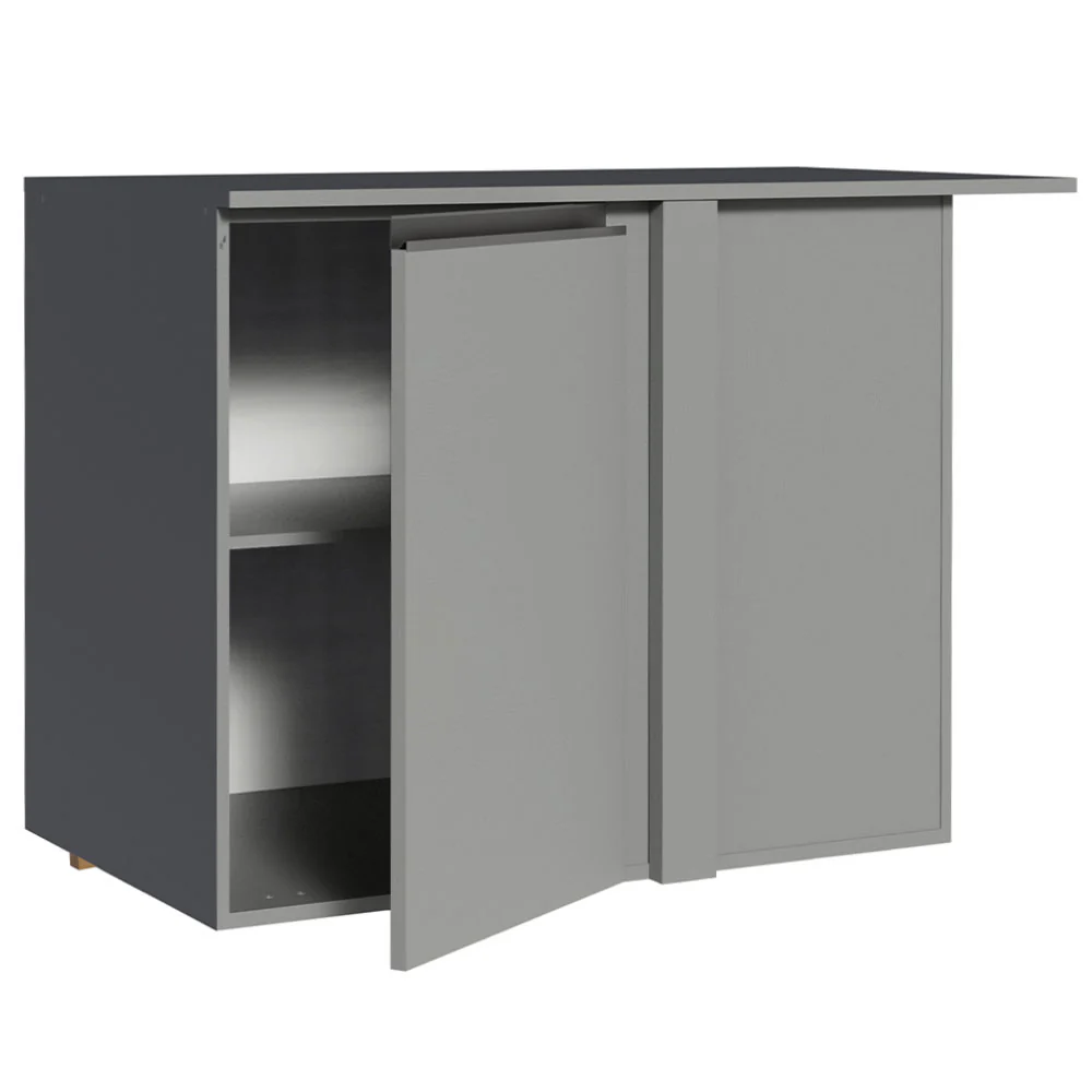 Bajo Mesada Esquinero 1 Puerta Sin Patas Nice Gris - Image 7