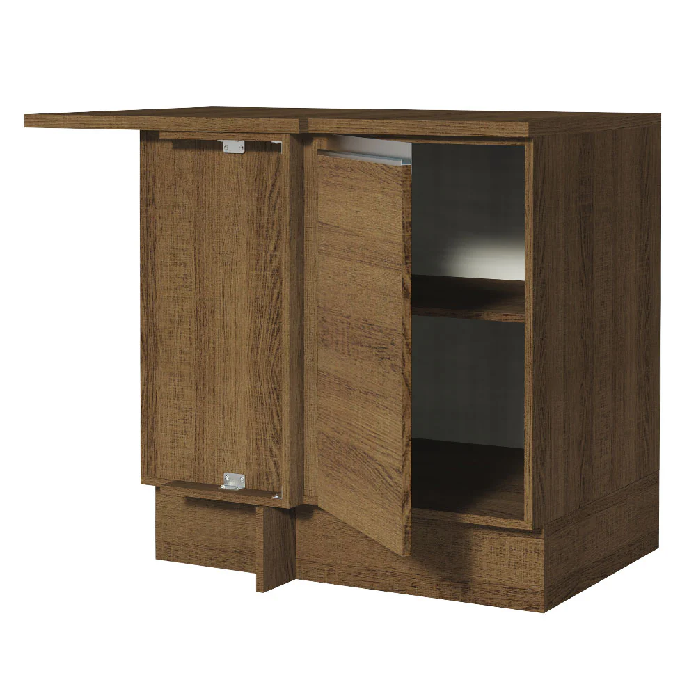 Bajo Mesada Esquinero 102 cm x 64 cm   (Con Mesada) Glamy Marrón - Image 7