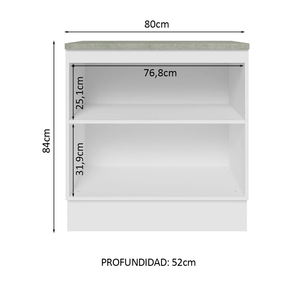 Bajo Mesada Madesa 2 Puertas - 80 Cm - Image 2