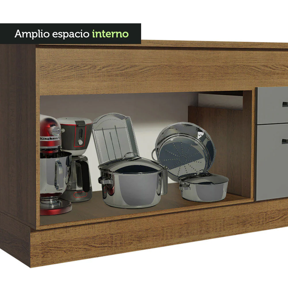 Bajo mesada Madesa Agata 150 Cm 2 Puertas 2 Cajones - Image 7