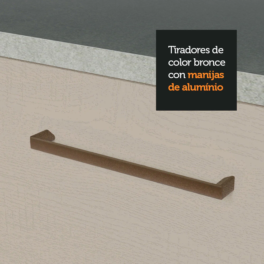 Bajo mesada Madesa Agata 150 Cm 2 Puertas 2 Cajones - Image 4