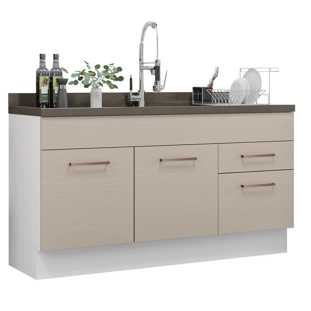 Bajo mesada Madesa Agata 150 Cm 2 Puertas 2 Cajones - Image 2