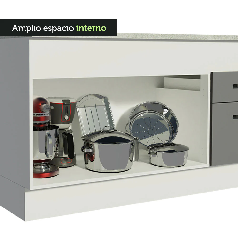 Bajo mesada Madesa Agata 150 Cm 2 Puertas 2 Cajones - Image 7