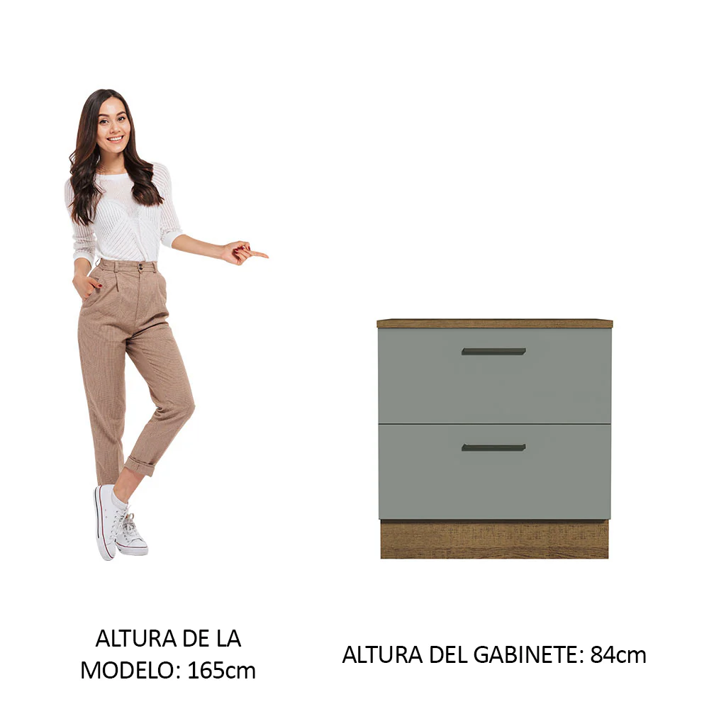 Bajo mesada Madesa Agata 80 Cm 2 Cajones - Image 3