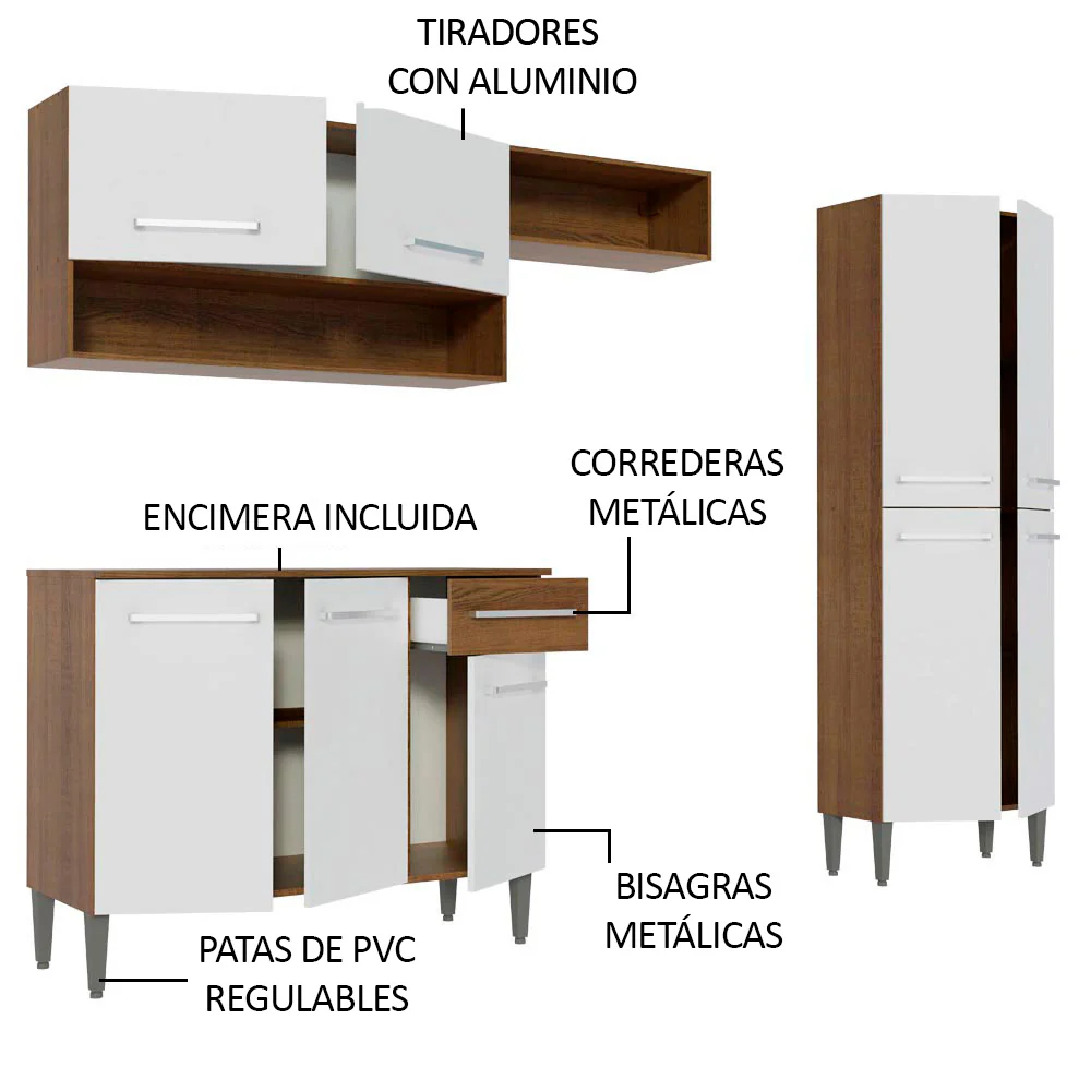 Combo completo de Cocina Madesa Emilly 229cm - Image 4
