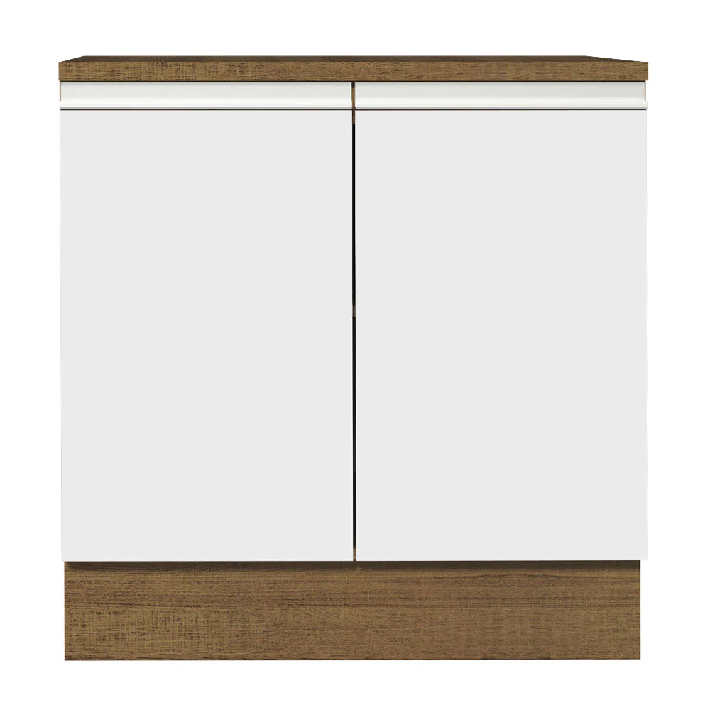 Bajo Mesada Madesa Glamy 80 cm 2 Puertas Marrón/Blanco - Image 6