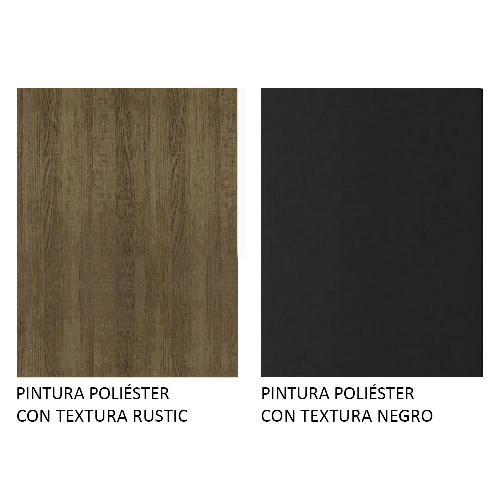 Bajo Mesada Multiuso 120cm 2 Puertas 3 Cajones Marrón/Negro Agata Madesa - Image 8