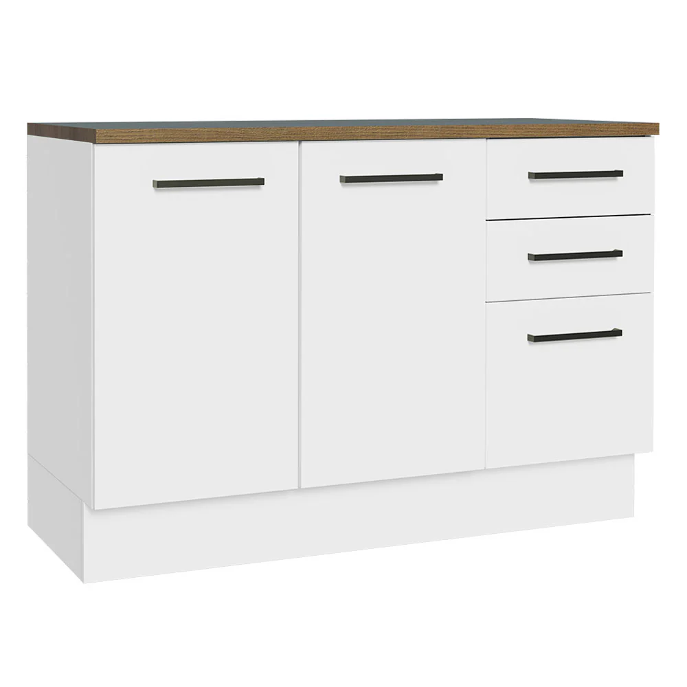 Bajo Mesada Multiuso Garaje 120cm (con Tapa) Blanco/Marrón - Image 6