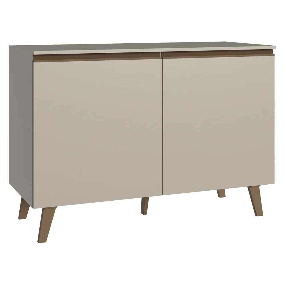 Bajo Mesada Cocina 120 cm 2 Puertas Con Patas Nice Crema