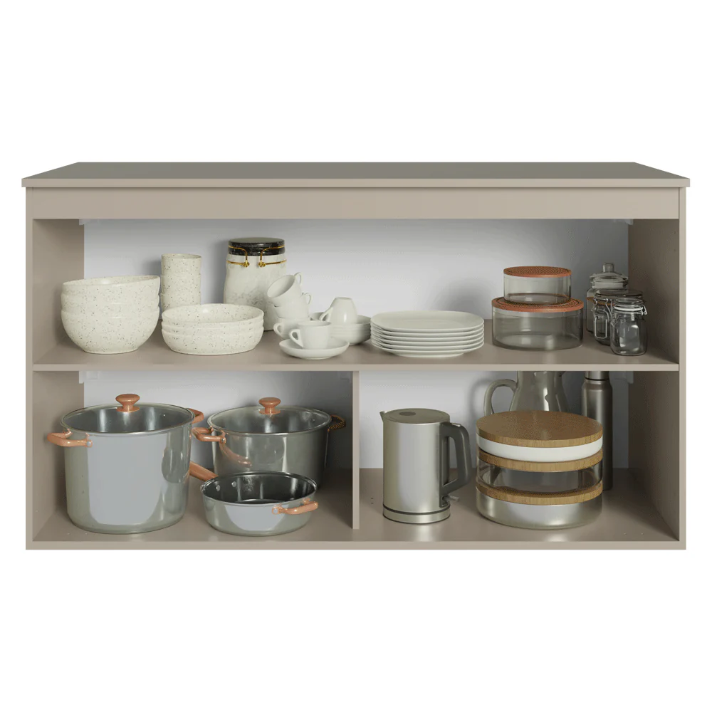 Bajo Mesada Cocina 120 cm 2 Puertas Sin Patas Nice Crema - Image 5