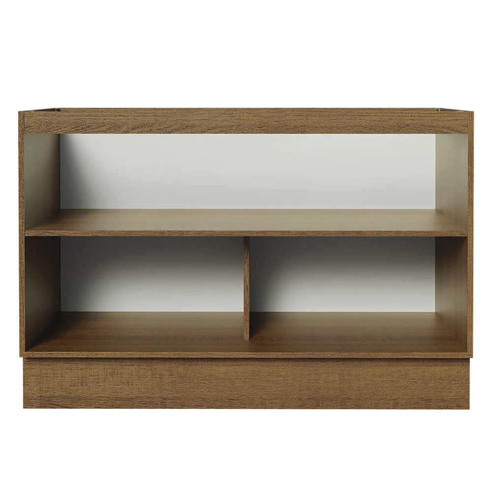 Bajo Mesada Cocina 120 x 60 cm 2 Puertas (Sin Mesada) Marrón/Negro Glamy Madesa - Image 7