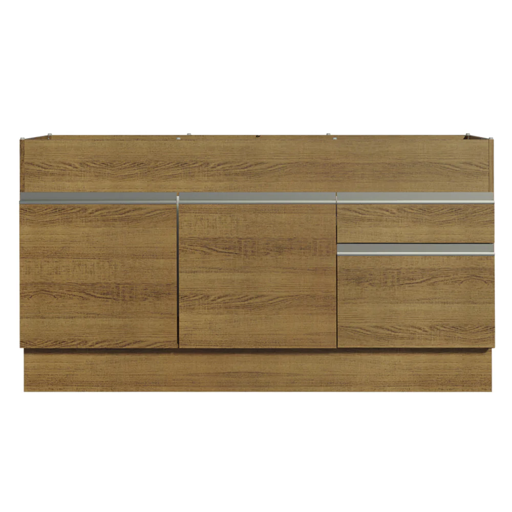 Bajo Mesada para Bacha 150 cm 2 Puertas y 2 Cajones (Sin Tapa Ni Bacha) Glamy Marrón - Image 7