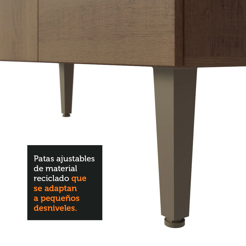 Bajo Mesada para Bacha 3 Puertas y 2 Cajones 105cm Marrón Gourmet - Image 7