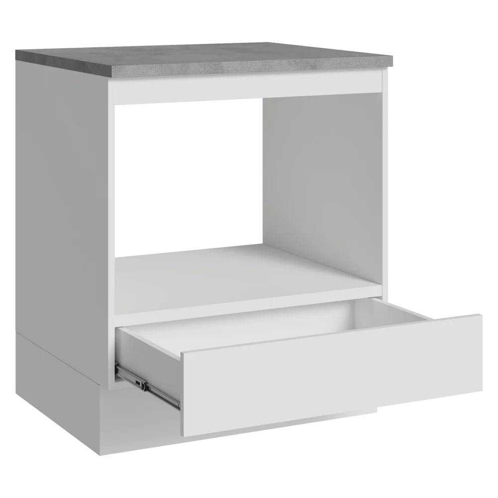 Bajo Mesada para Horno/Microondas 70 cm 1 Gaveta Blanco - Image 5
