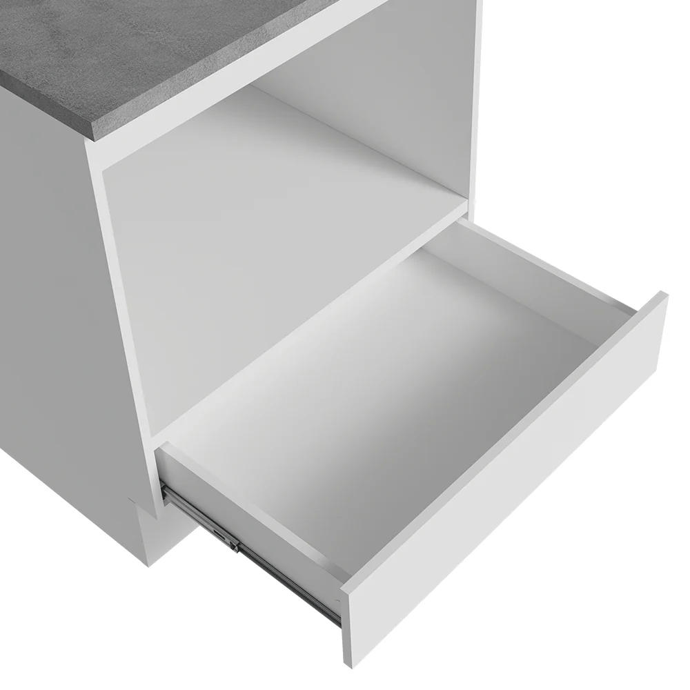 Bajo Mesada para Horno/Microondas 70 cm 1 Gaveta Blanco - Image 8