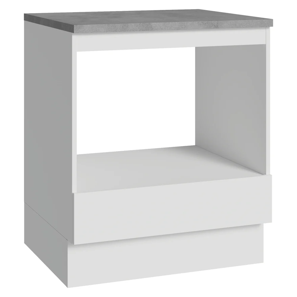 Bajo Mesada para Horno/Microondas 70 x 60 cm 1 Cajón (Con Mesada) Blanco Madesa - Image 3