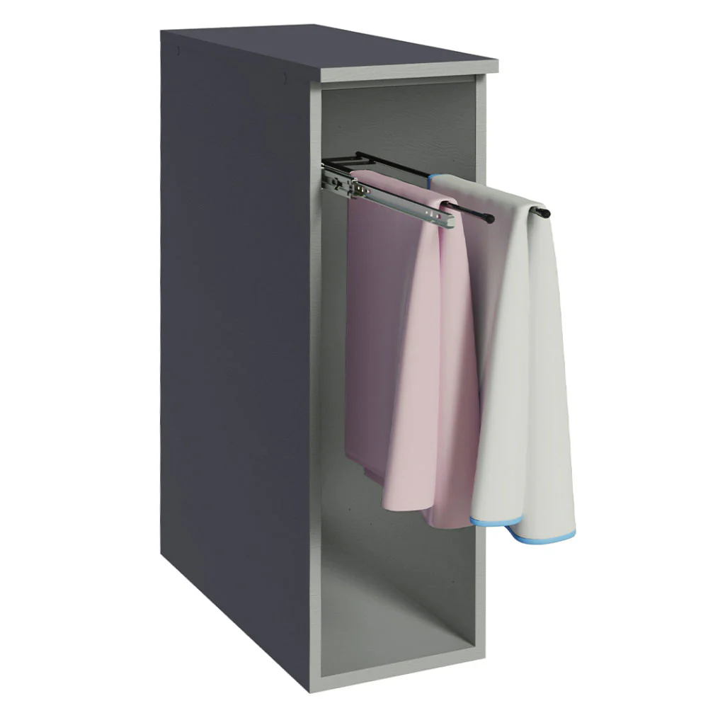 Bajo Mesada Porta repasador 20 cm Flotante Gris Nice