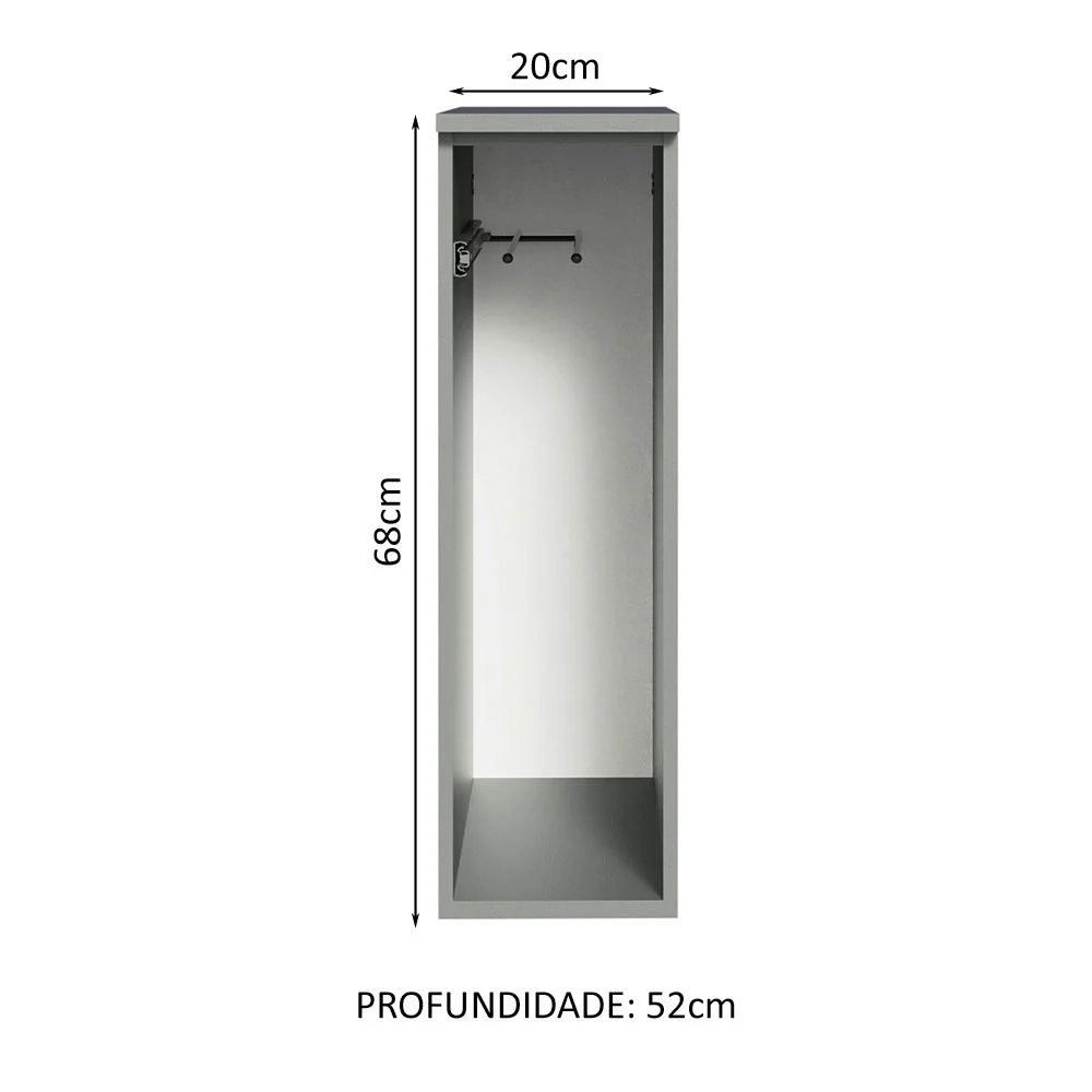 Bajo Mesada Porta repasador 20 cm Flotante Gris Nice - Image 2