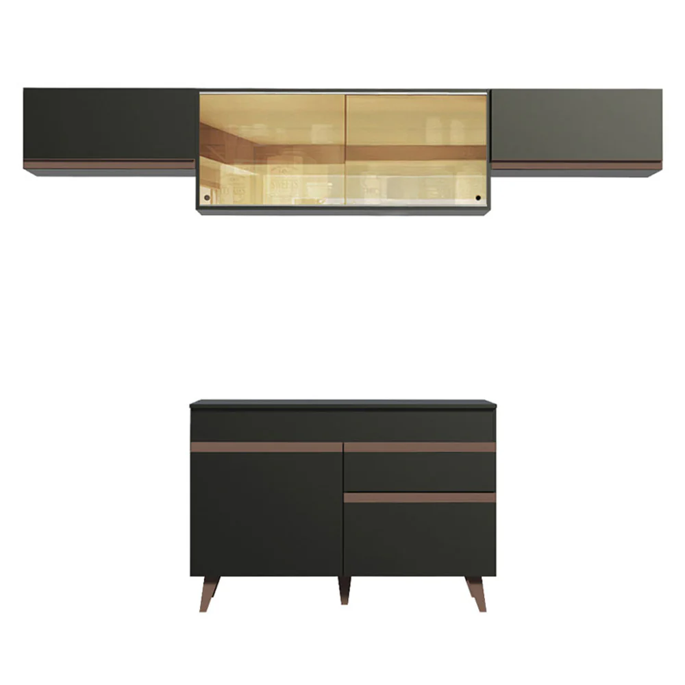 Combo completo de Cocina 260cm Negro Madesa 03 - Image 7
