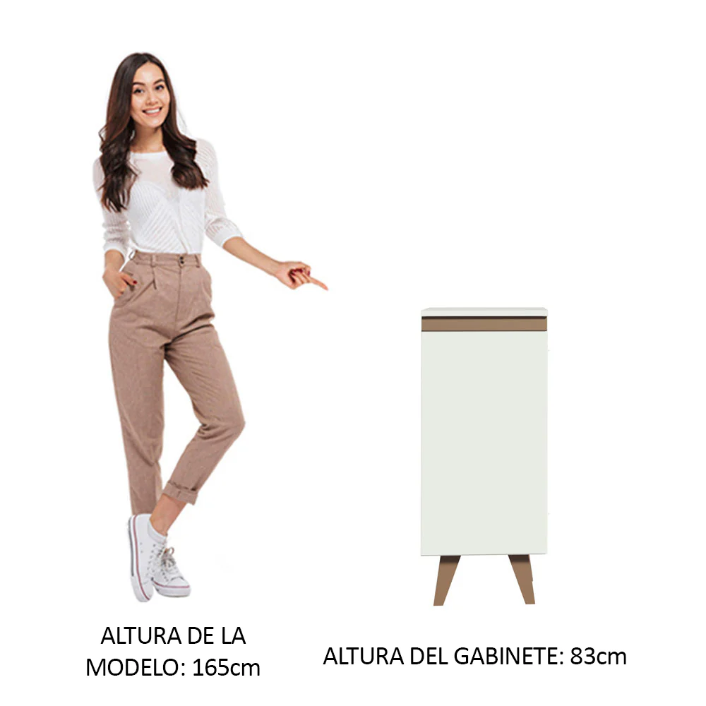 Bajo Mesada Reims 35 cm 1 Puerta Blanco - Image 4