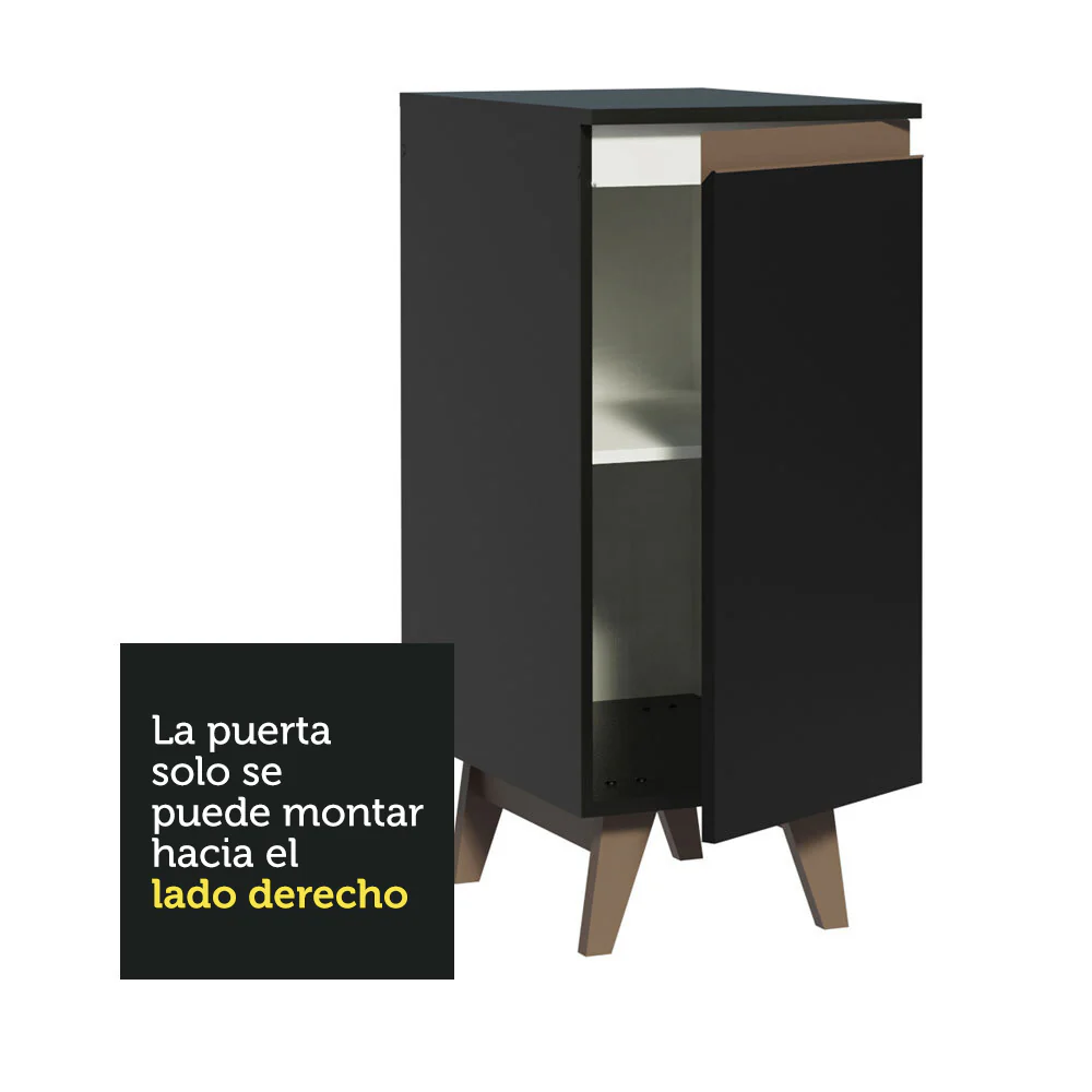 Bajo Mesada Reims 35 cm 1 Puerta Negro - Image 5