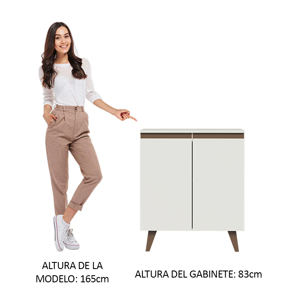 Bajo Mesada Reims 70 cm 2 Puertas - Blanco - Image 4