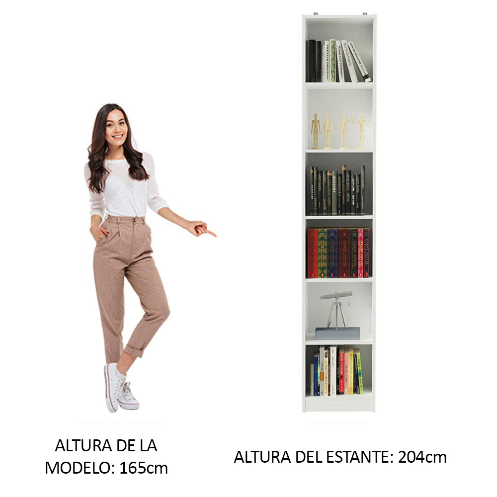 Biblioteca 6906 con Nichos Blanco - Image 4