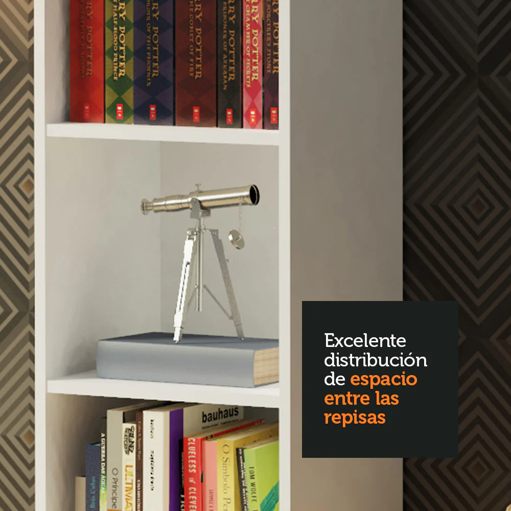 Biblioteca 6906 con Nichos Blanco - Image 5