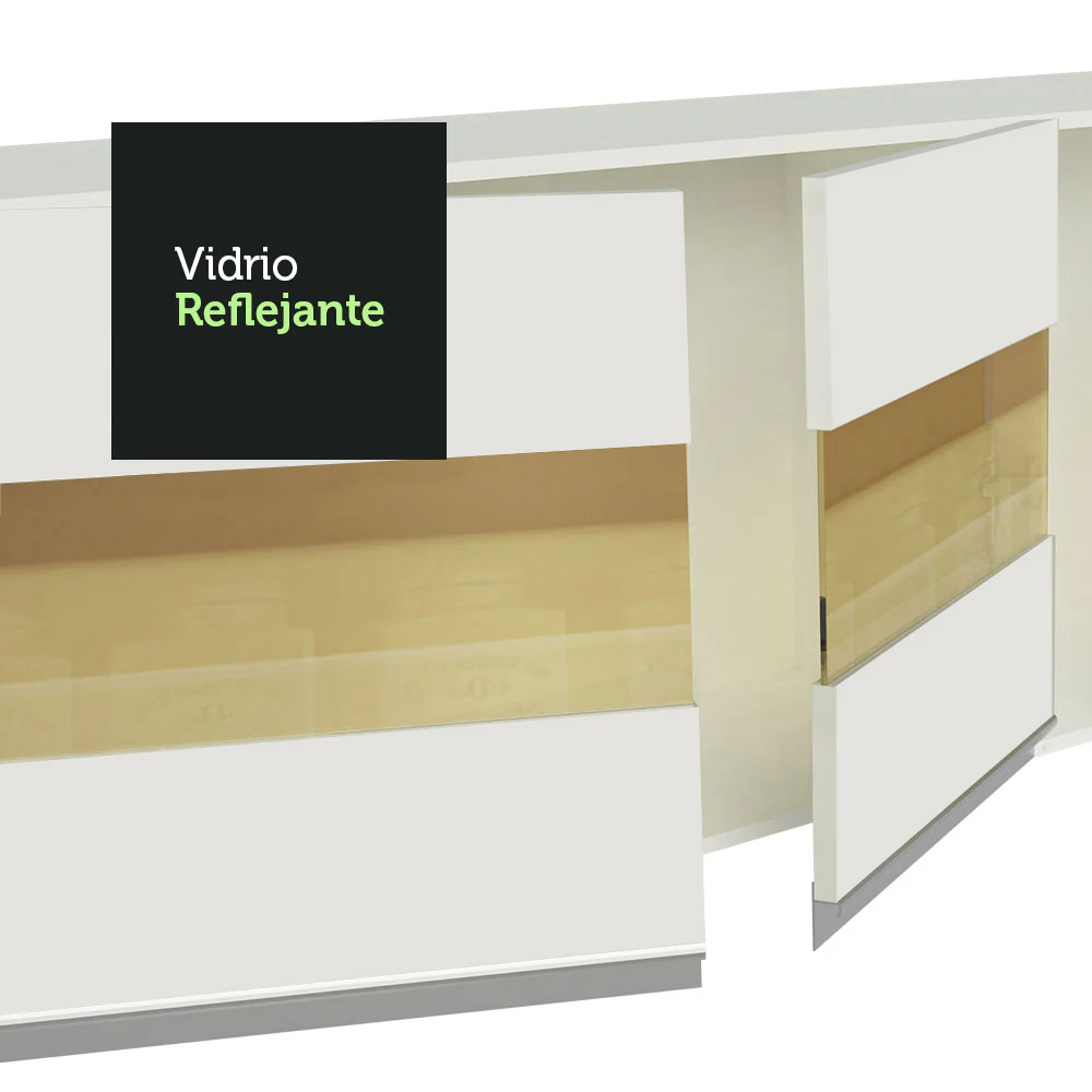Cocina Compacta 100% MDF 120 cm Blanco Smart Madesa 01 - Image 5