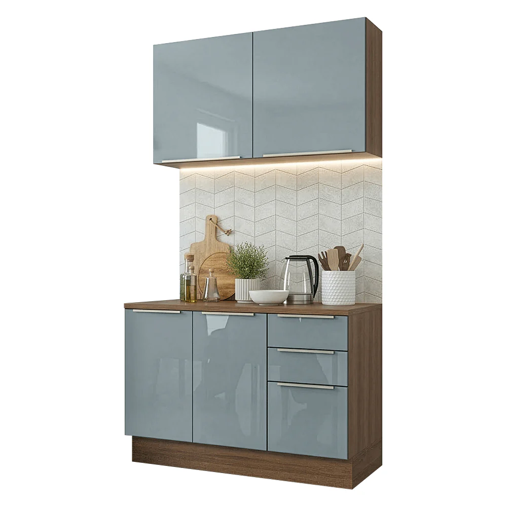 Cocina Compacta 120 cm Marrón/Gris Lux Madesa 01 - Image 3
