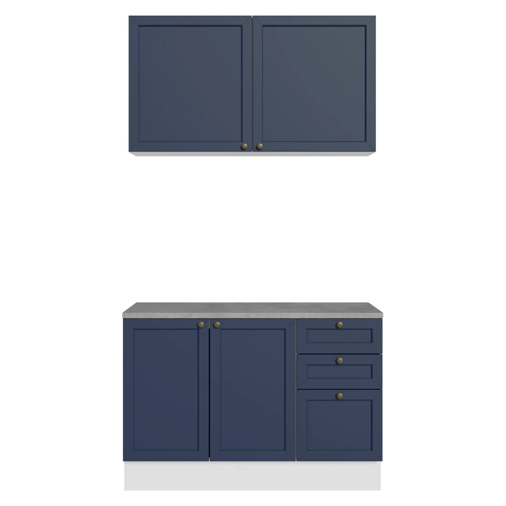 Cocina Compacta 120 cm Vik Blanco/Azul 01 - Image 3