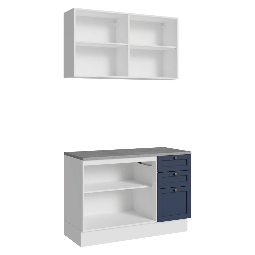 Cocina Compacta 120 cm Vik Blanco/Azul 01 - Image 6