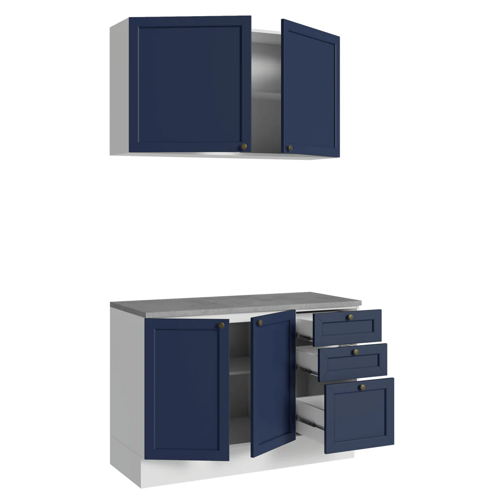 Cocina Compacta 120 cm Vik Blanco/Azul 01 - Image 7