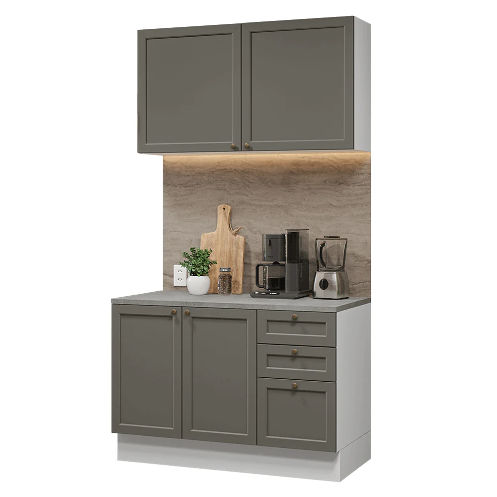 Cocina Compacta 120 cm Vik Blanco/Gris 01 - Image 8