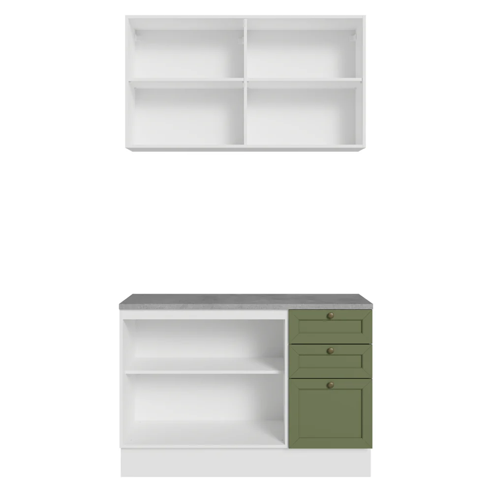 Cocina Compacta 120 cm Vik Blanco/Verde 01 - Image 5
