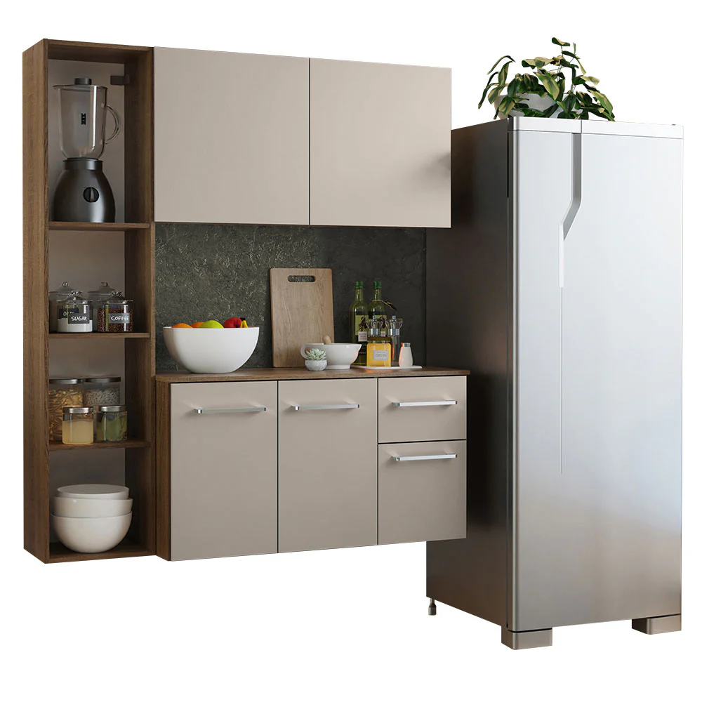 Cocina Compacta 120cm Marrón/Crema Easy - Image 3