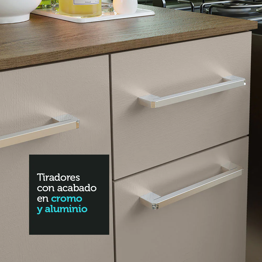 Cocina Compacta 120cm Marrón/Crema Easy - Image 6