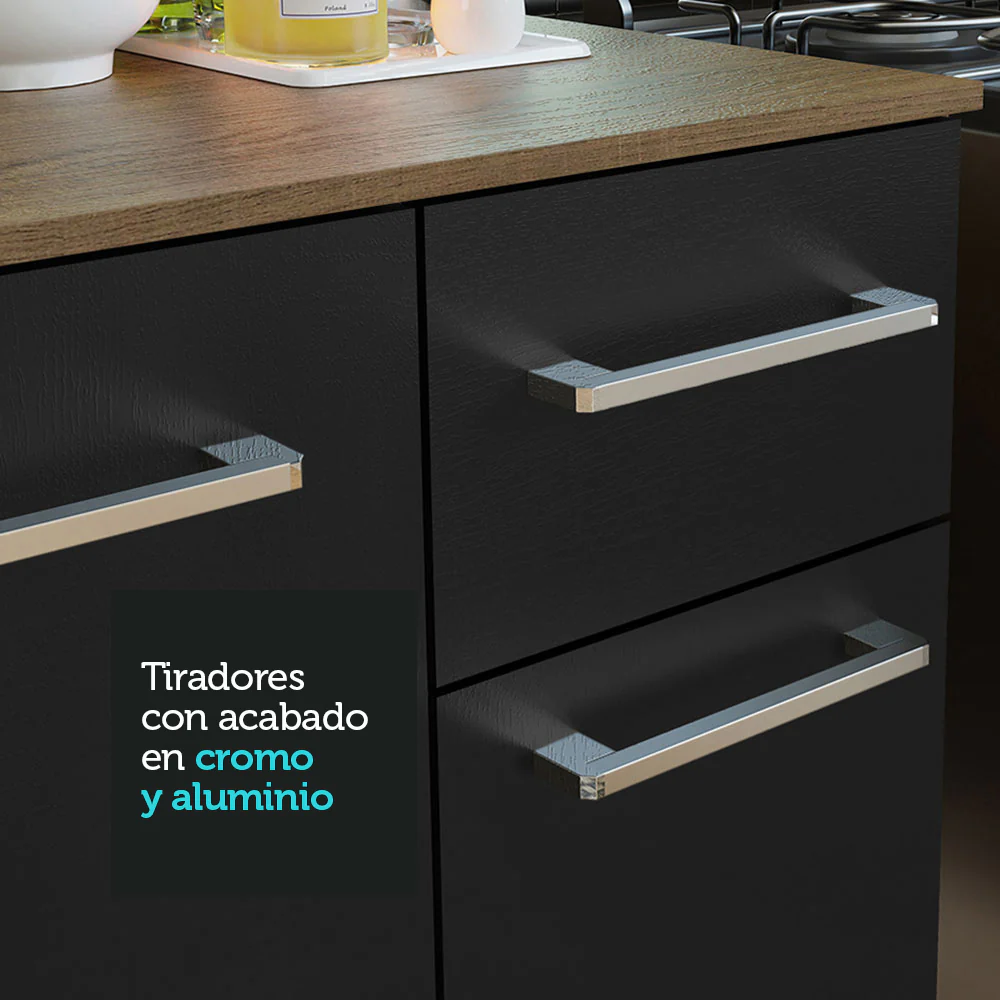 Cocina Compacta 120cm Marrón/Negro Easy - Image 6