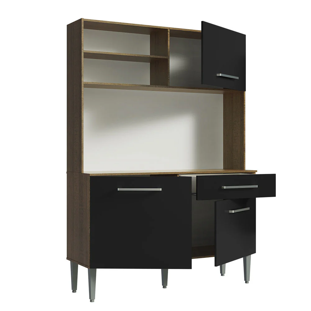 Cocina Compacta 120cm Marrón/Negro Life - Image 8