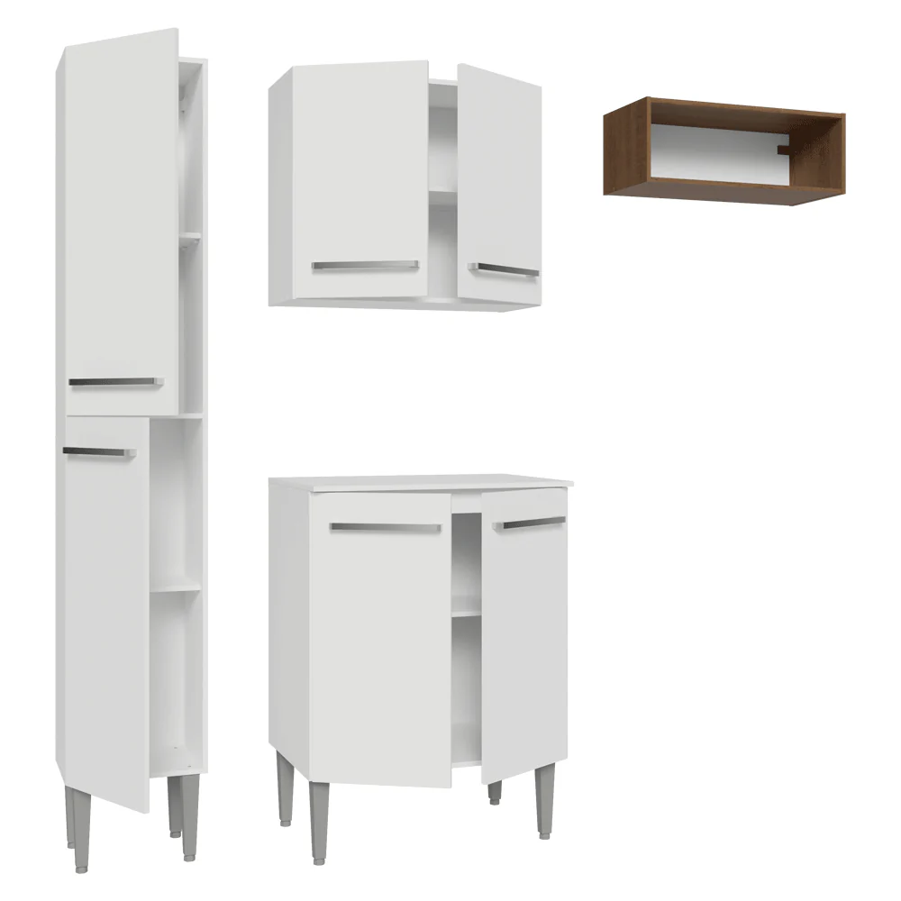 Cocina Compacta 156 cm Emilly Blanco/Marrón 01 - Image 8