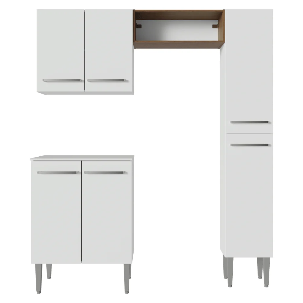 Cocina Compacta 156 cm Emilly Blanco/Marrón 02 - Image 10