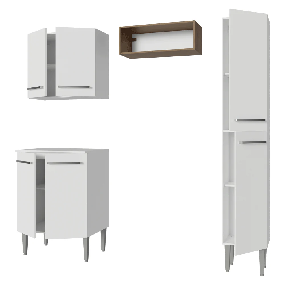 Cocina Compacta 156 cm Emilly Blanco/Marrón 02 - Image 8