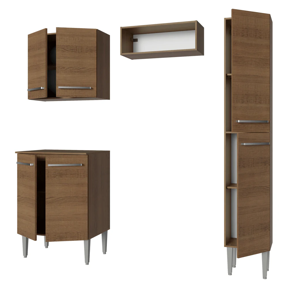 Cocina Compacta 156 cm Emilly Marrón 02 - Image 8